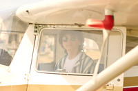 Ber senior photos at the Plum Island Airport slight retouching filter