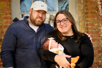 Daphne's first photo shoot newborn photos at Spencer Peirce Little Farm