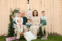 Juliann and Tom holiday family photos at Spencer Peirce Little Farm