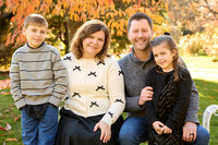 Amber and Ryan's fall and holiday family photos at Atkinson Common 30 minute session