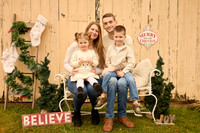 Courtney and Josh fall and holiday photos at Spencer Peirce Little Farm 15 min mini session
