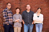 Joe and Stuart's fall family photos in downtown Amesbury