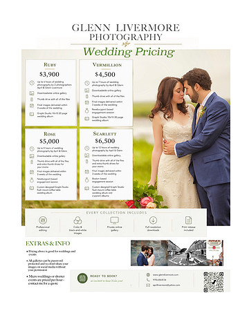 wedding pricelist for 8x10 print
