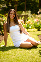 Bella senior photos at Fuller Gardens in Rye, NH