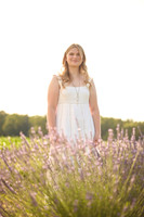 Emma senior photos at Marini Farm Lavender Field