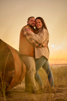 Matt and Jill fall beach engagement photos