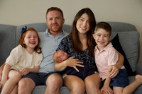not retouched newborn and family photos at home Michaela and Doug