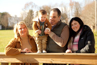 Lamana fall family at Spencer Peirce Farm