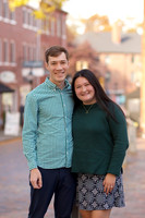 Danielle and Matt fall engagement photos in downtown Newburyport and Atkinson Common