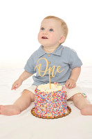Martin is One cake smash studio photos