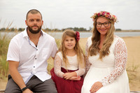 Elizabeth A beach wedding photos retouched