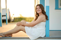Autumn beach senior photos
