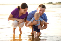 Christine and John's family portrait at Plum Island
