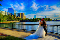 Museum of Science wedding the couple